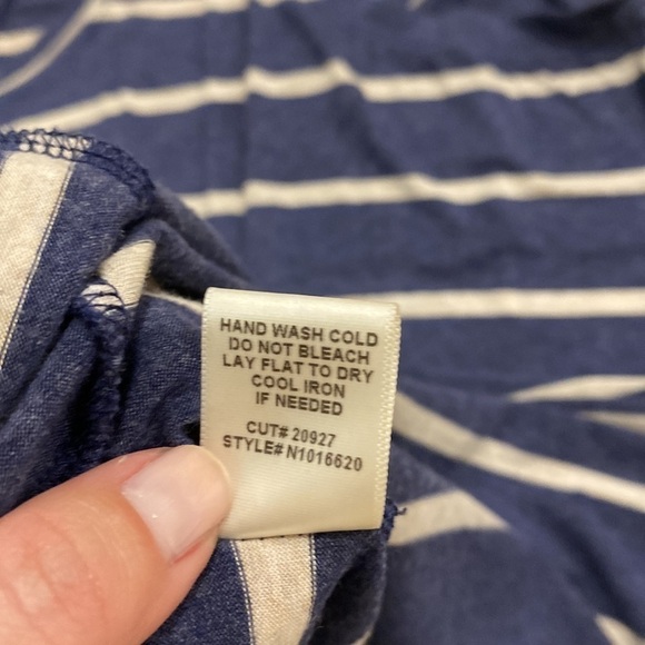 Racerback Blue and White Stripe Maxi Dress - Picture 6 of 6